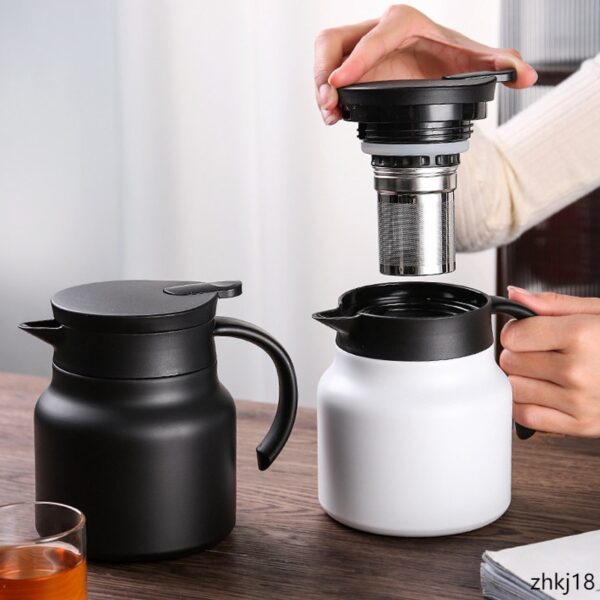 Nº0078 – Bule De Chá Com Isolamento Térmico De Aço Inoxidável 316 Cozido Doméstico Portátil Cafeteira