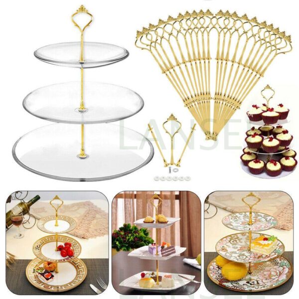 Nº0049 – LANSEL Suporte Para Bolos De 3 Níveis Cupcake De Metal Casamento