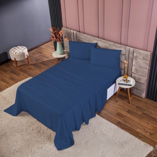 Nº0146 – Roupa De Cama 400 Fios 04 Peças Com Fronhas Ponto Palito Toque Macio