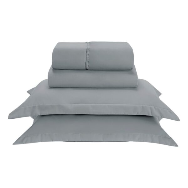 Nº0254 – Jogo de Cama Lençol Aba Americana Percal 300 fios Basic Toque Macio Casal 4 Peças