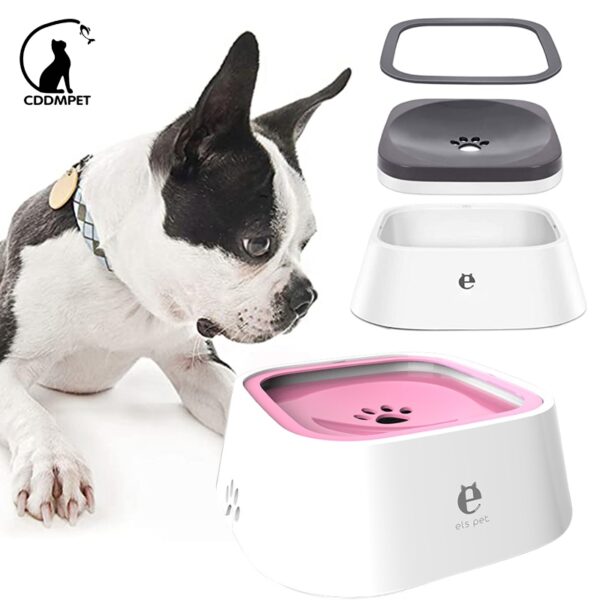 Nº0332 – 1.5L Tigela De Água Bebedouro Gato Cachorro Para Animais De Estimação Lento Flutuante Anti-Rolo