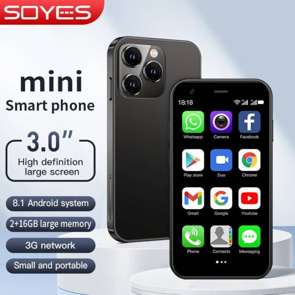 Nº0364 – SOYES XS15 Mini Smartphone Android , Vermelho 4G , 2GB de RAM , 16GB de ROM , Display de 3 " , C â mera 5MP , Dual SIM