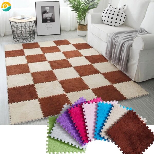 Nº0261 – 1Pc DIY Macio Pelúcia Silencioso Piso Quebra-Cabeça Esteira Espuma EVA Ginásio Exercício Tapetes De Fitness Yoga Bebê Ra