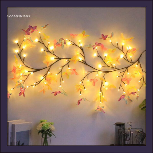 Nº0300 – Butterfly Rattan String Lights Versatile Vine Boho Chic Fairy Usb Plug-in for Wedding Party Decor Southeast Asian Buyers' Favorite